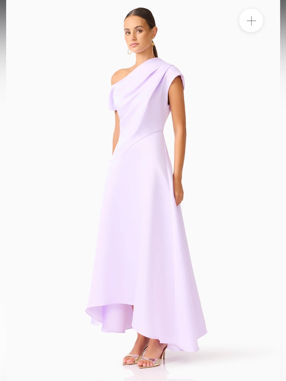 elliatt marissa purple one shoulder asymmetrical hem maxi gown dress size Large - Picture 6 of 14
